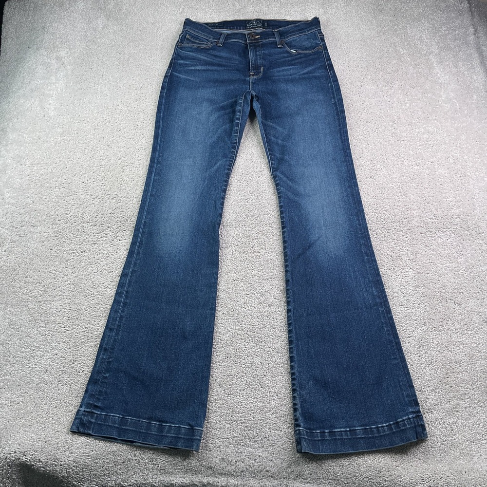 Lucky Brand Jeans Womens 6 28 Blue Brooke Flare Candiani Stretch Denim Boho Chic